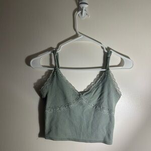 Garage Sage Green Lace Cami